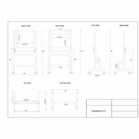 PVC Heavy Duty Mobile Shield, LB-MB200404-PVC-drawing