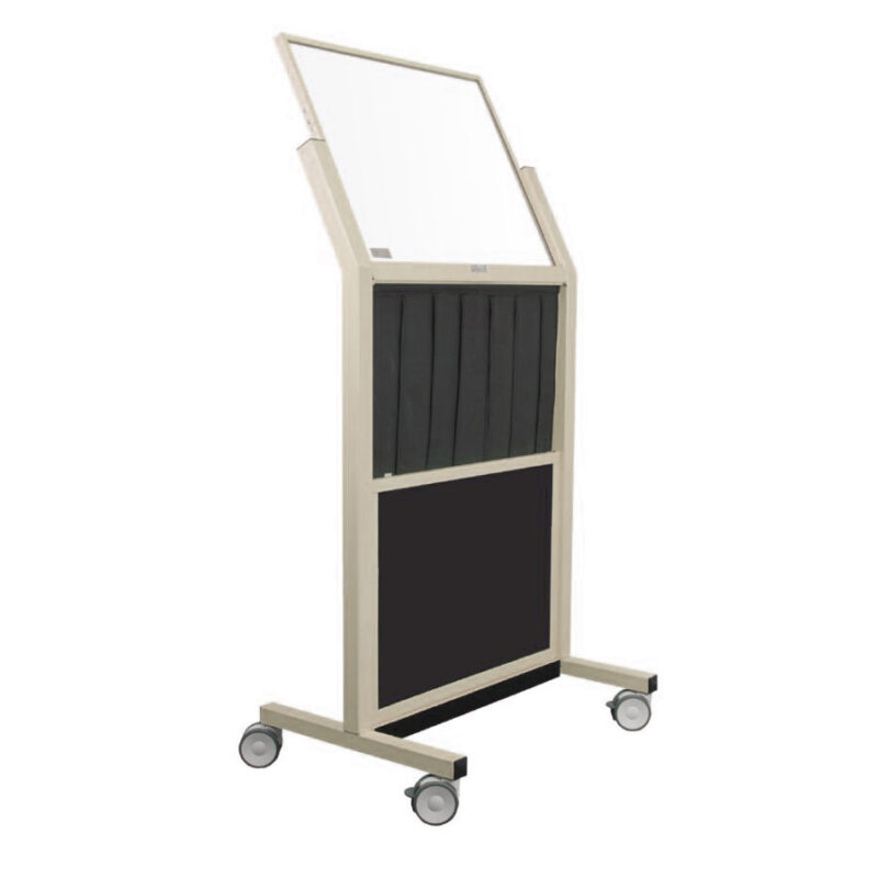 LB-2430-B-CUR_ Mobile lead barrier with curtain