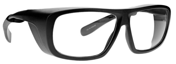Radiation Glasses RG-9388, black color. Angle Right