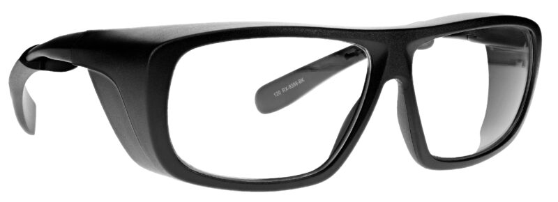 Radiation Glasses RG-9388, black color. Angle Right